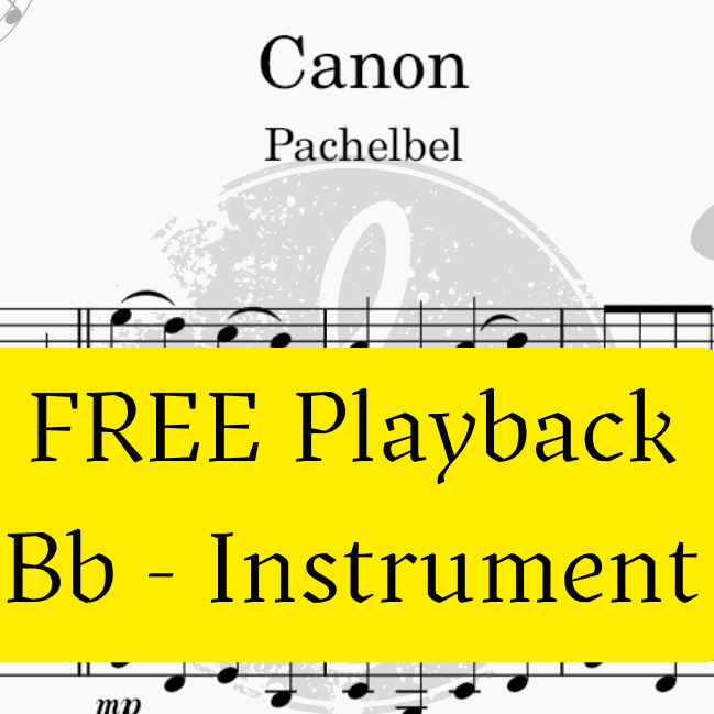 Canon Pachelbel + Free Mp3 Playback + Solo and Piano Parts (arr. Fabio Eduardo de Oliveira)
