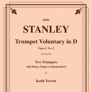 Trumpet Voluntary Op. 6, No 5 for Two Trumpets and Piano or Organ (arr. Terrett, Keith)