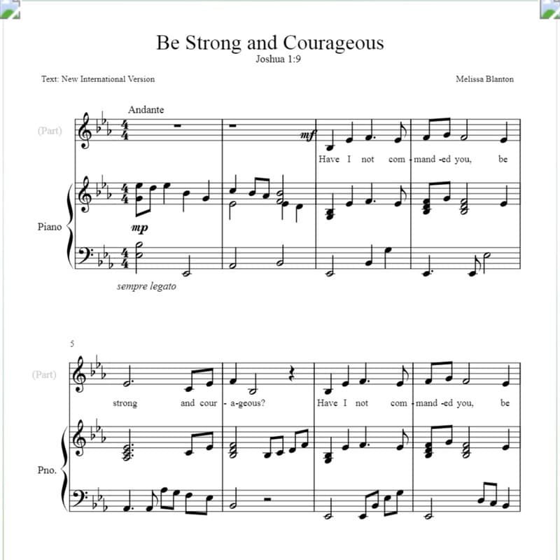 Be Strong and Courageous