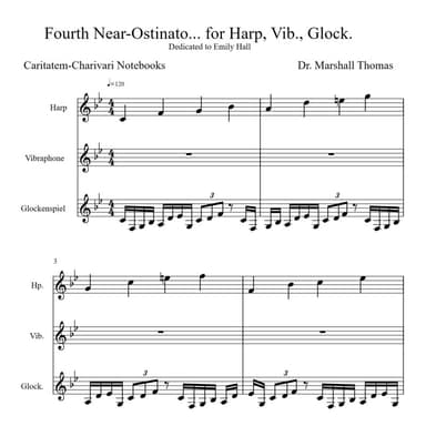 Fourth Near-Ostinato... for Harp, Vib., Glock.