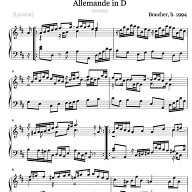 Allemande in D