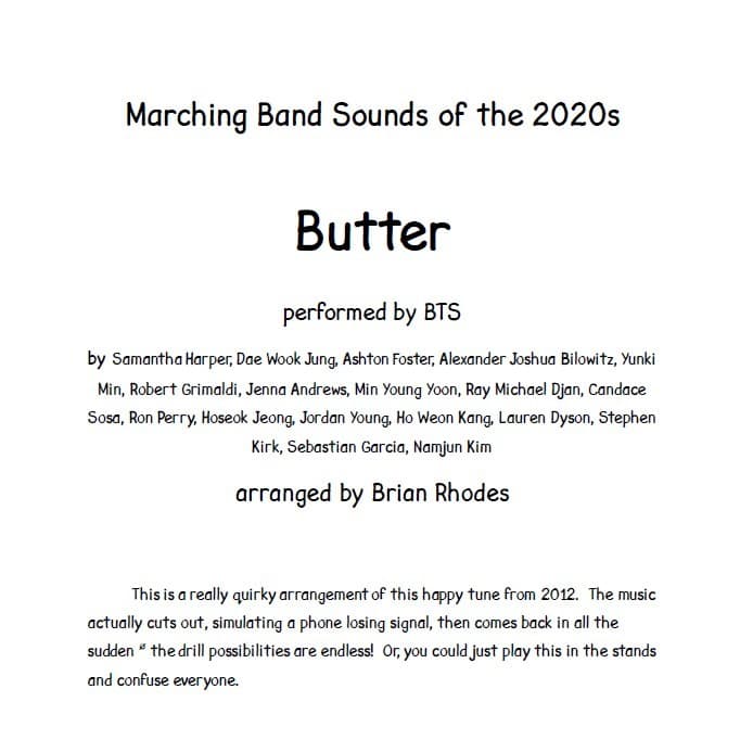 Butter (arr. Brian Rhodes)