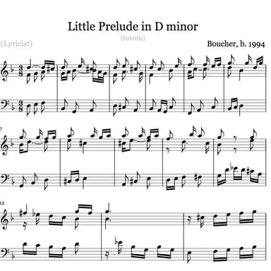 Little Prelude in D minor