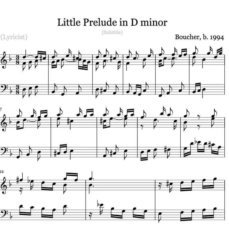 Little Prelude in D minor