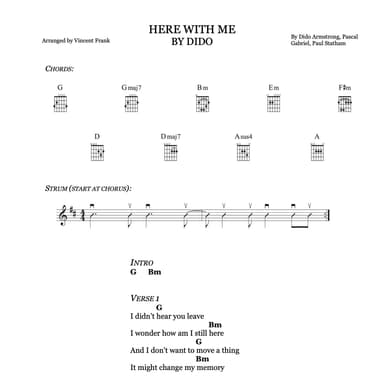 Here With Me (arr. Vincent Frank)
