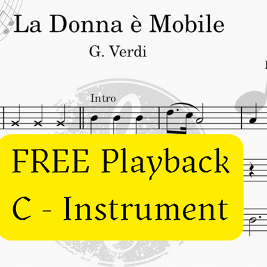 La Donna è Mobile - Rigoletto (Verdi) + FREE Playback +  Pdf Solo and Piano Parts (arr. Fabio Eduardo de Oliveira)