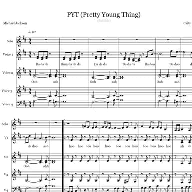 P.Y.T.  (Pretty Young Thing) 2008 (arr. Caity Gillooley)
