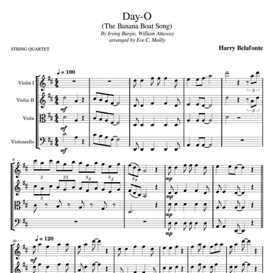 Day-o (the Banana Boat Song) (arr. Eve C. Mailly - Zene Strings)