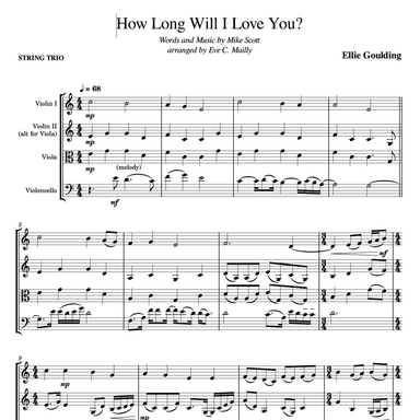 How Long Will I Love You (arr. Eve C. Mailly - Zene Strings)