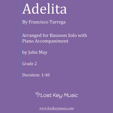 Adelita-Bassoon Solo (Optional Piano Accompaniment) (arr. John May)