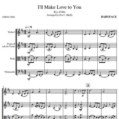 I'll Make Love To You (arr. Eve C. Mailly - Zene Strings)
