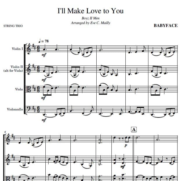 I'll Make Love To You (arr. Eve C. Mailly - Zene Strings)