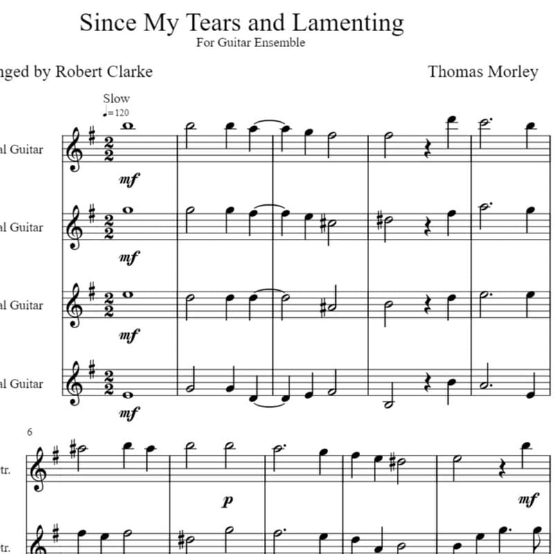 Since My Tears and Lamenting (arr. Robert Clarke)