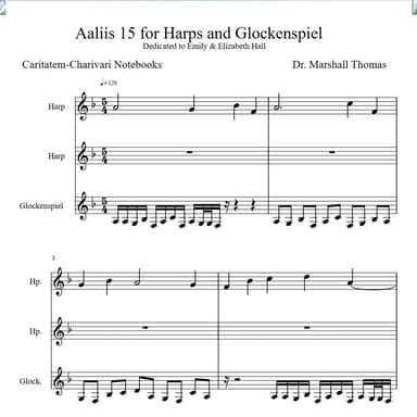 Aaliis 15 for Harps and Glockenspiel