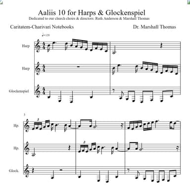 Aaliis 10 for Harps & Glockenspiel