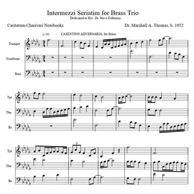 Intermezzi Seriatim for Brass Trio