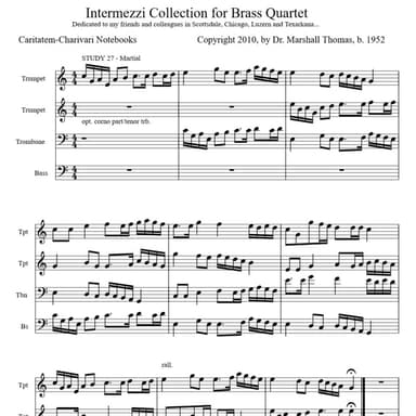 Intermezzi Collection for Brass Quartet