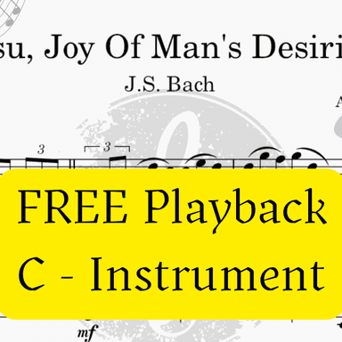 Jesu, Joy Of Men's Desiring (Bach) + FREE Playback + Pdf Solo and Piano Parts (arr. Fabio Eduardo de Oliveira)