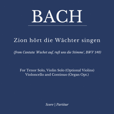 Zion hört die Wächter singen (Cantata 'Wachet auf, ruft uns die Stimme', BWV 140) for Tenor Solo (arr. Flavio Regis Cunha)