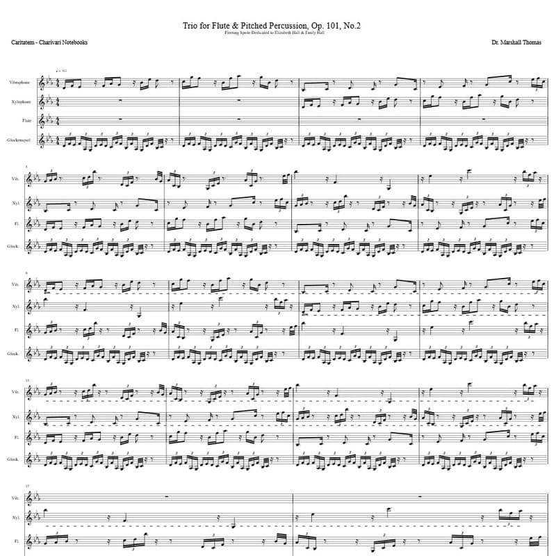 Trio for Flute & Pitched Percussion, Op. 101, No.2