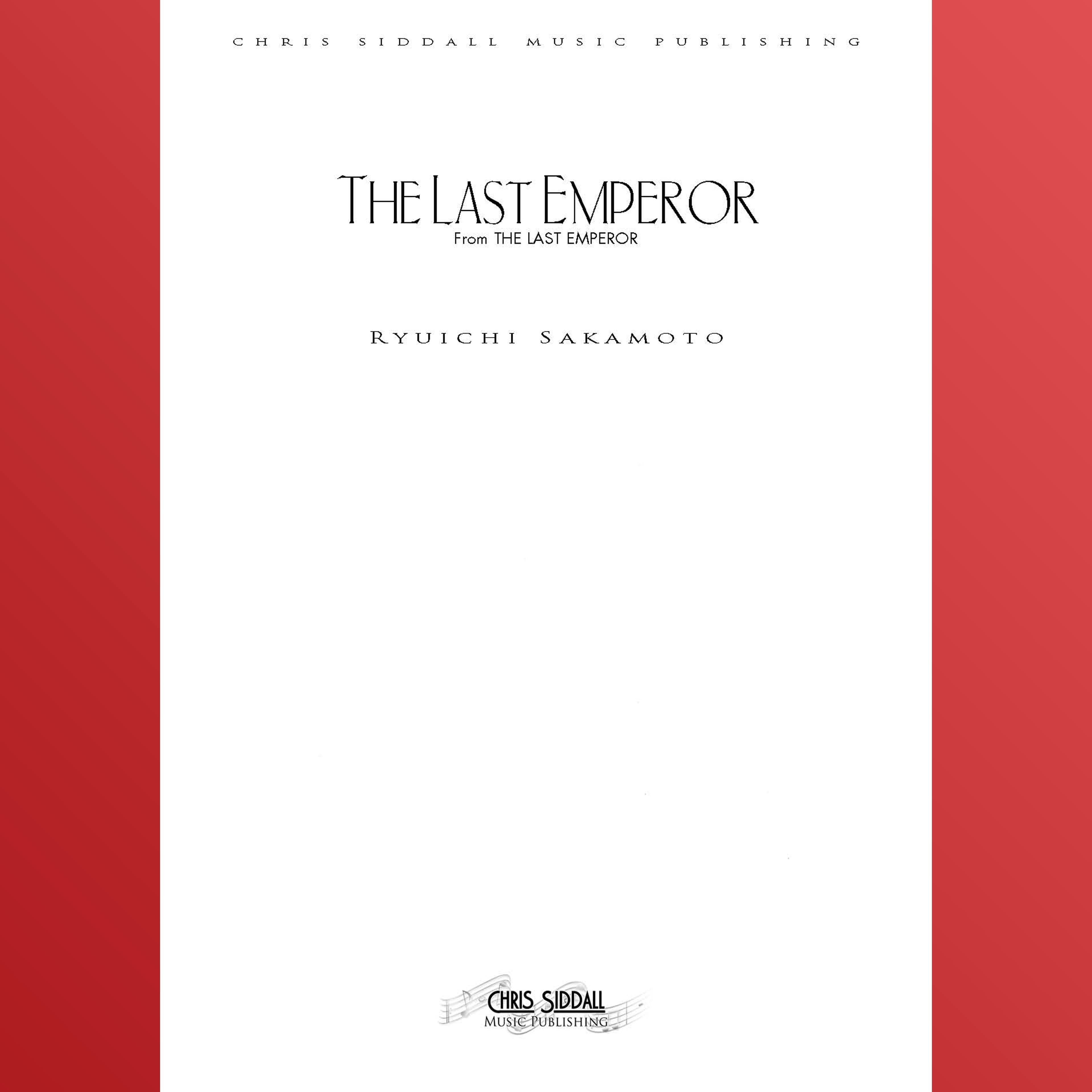 The Last Emperor Theme - Score Only (arr. Chris Siddall)