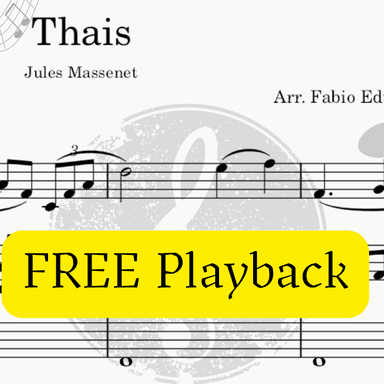 Thais (Meditation) - Free Mp3 Playback + Solo and Piano Parts (arr. Fabio Eduardo de Oliveira)