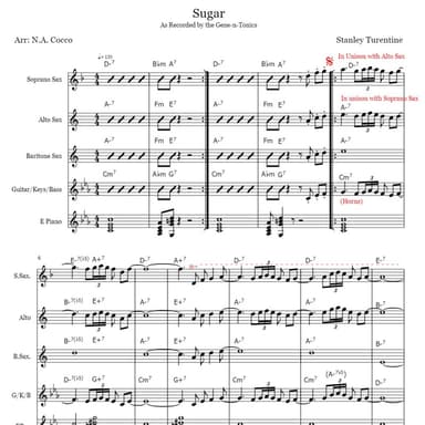 Sugar (arr. Nicholas Cocco)