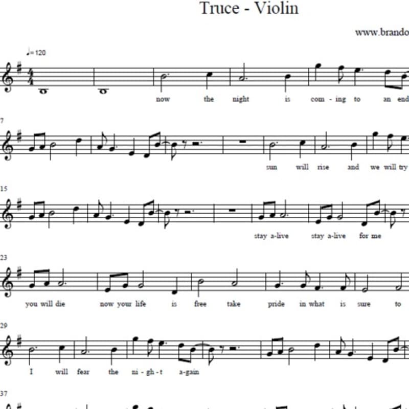Truce - Violin