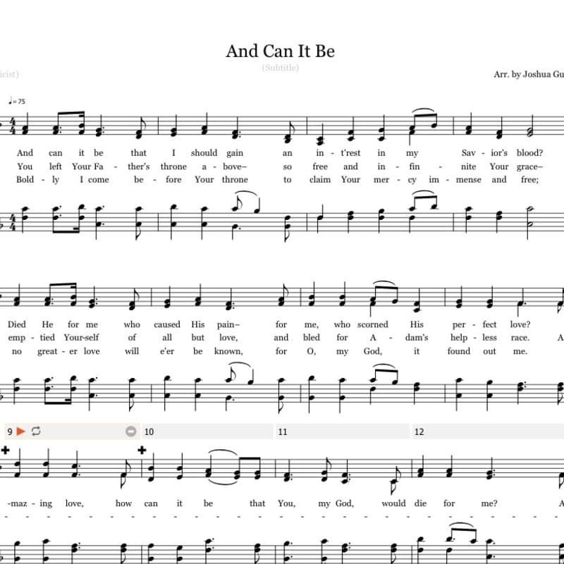 And Can It Be That I Should Gain (arr. Joshua Gulley)
