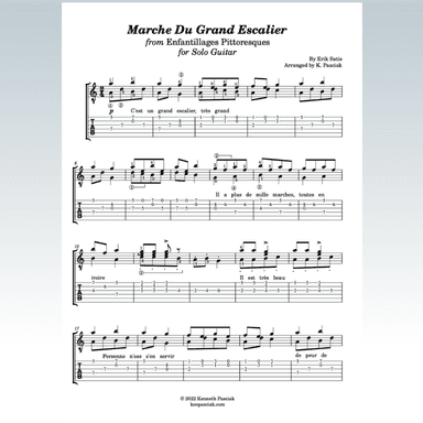 Marche du Grand Escalier (for Solo Guitar) (arr. Kenneth Pasciak)