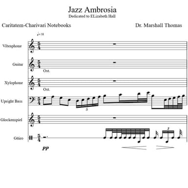 Jazz Ambrosia for Guitar, Bass, Percussion