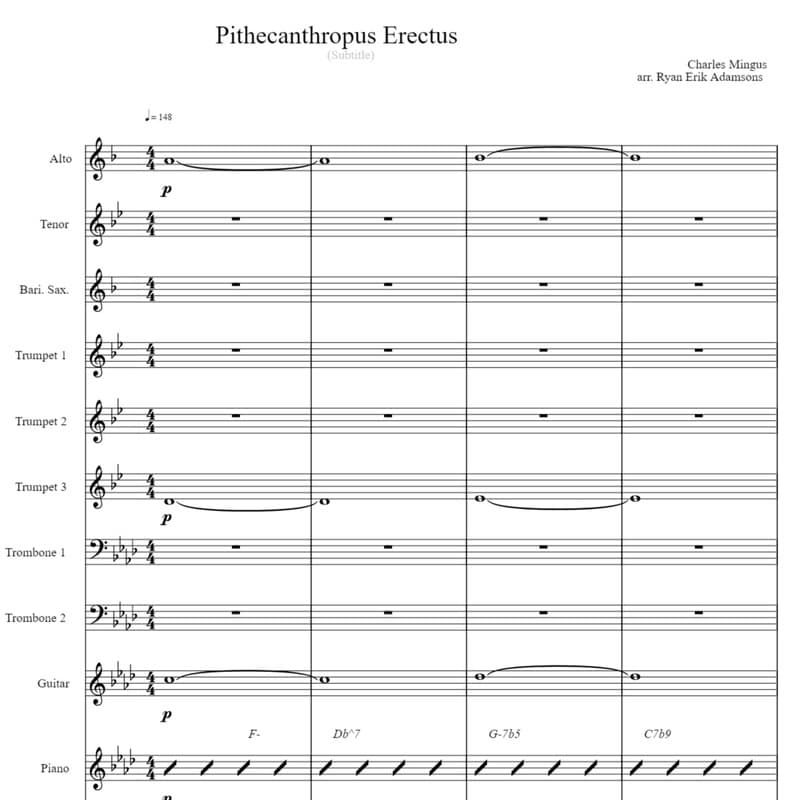Pithecanthropus Erectus (arr. Ryan Erik Adamsons (ASCAP))