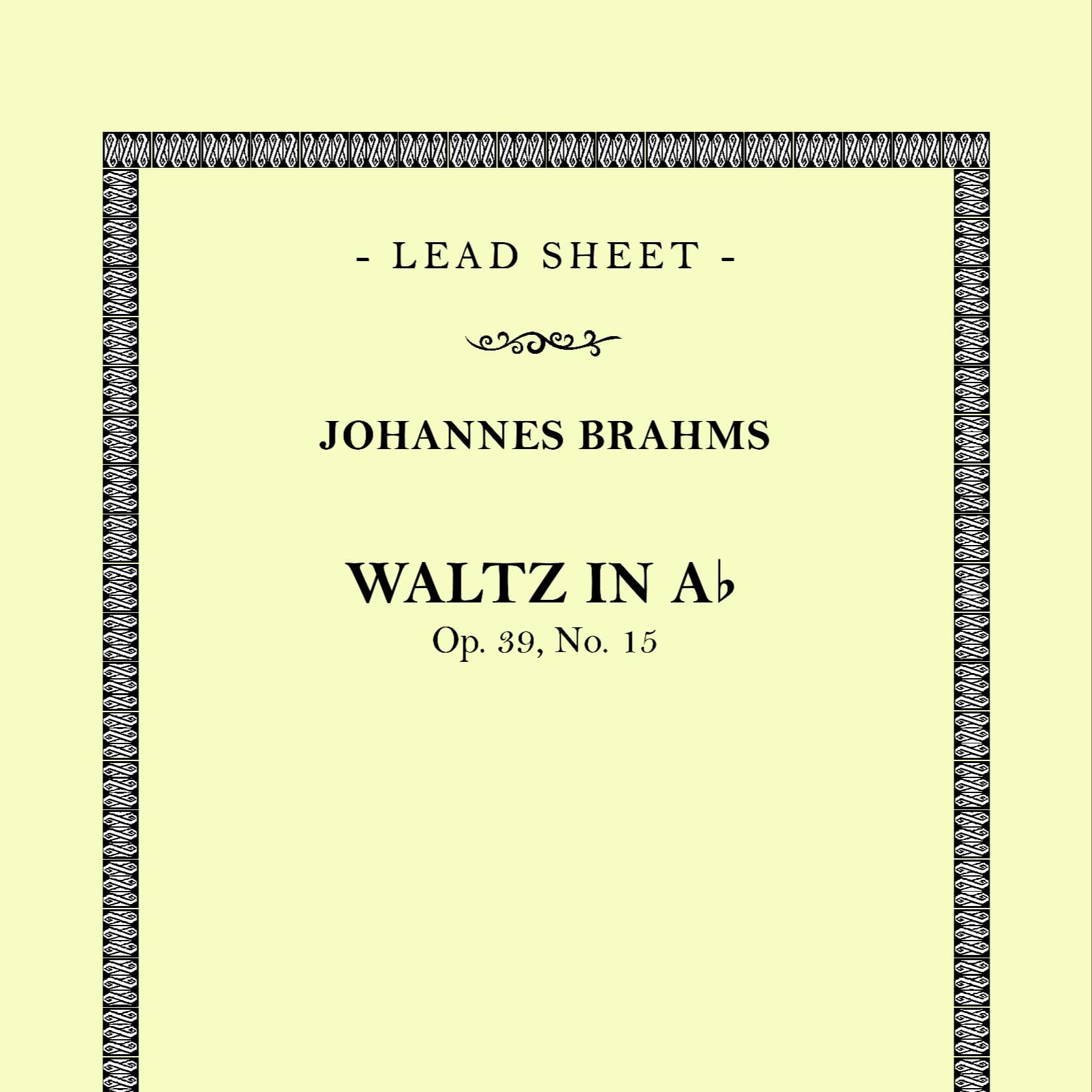 Waltz in Ab (arr. Francesco Calì)