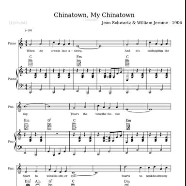 Chinatown, My Chinatown (arr. Jim Ivy)