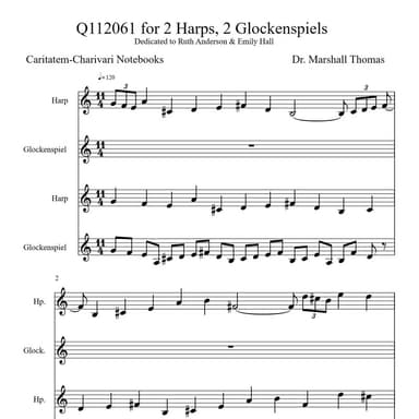 Q112061 for 2 Harps, 2 Glockenspiels