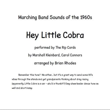 Hey Little Cobra (arr. Brian Rhodes)