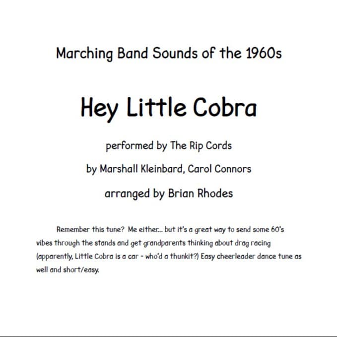 Hey Little Cobra (arr. Brian Rhodes)