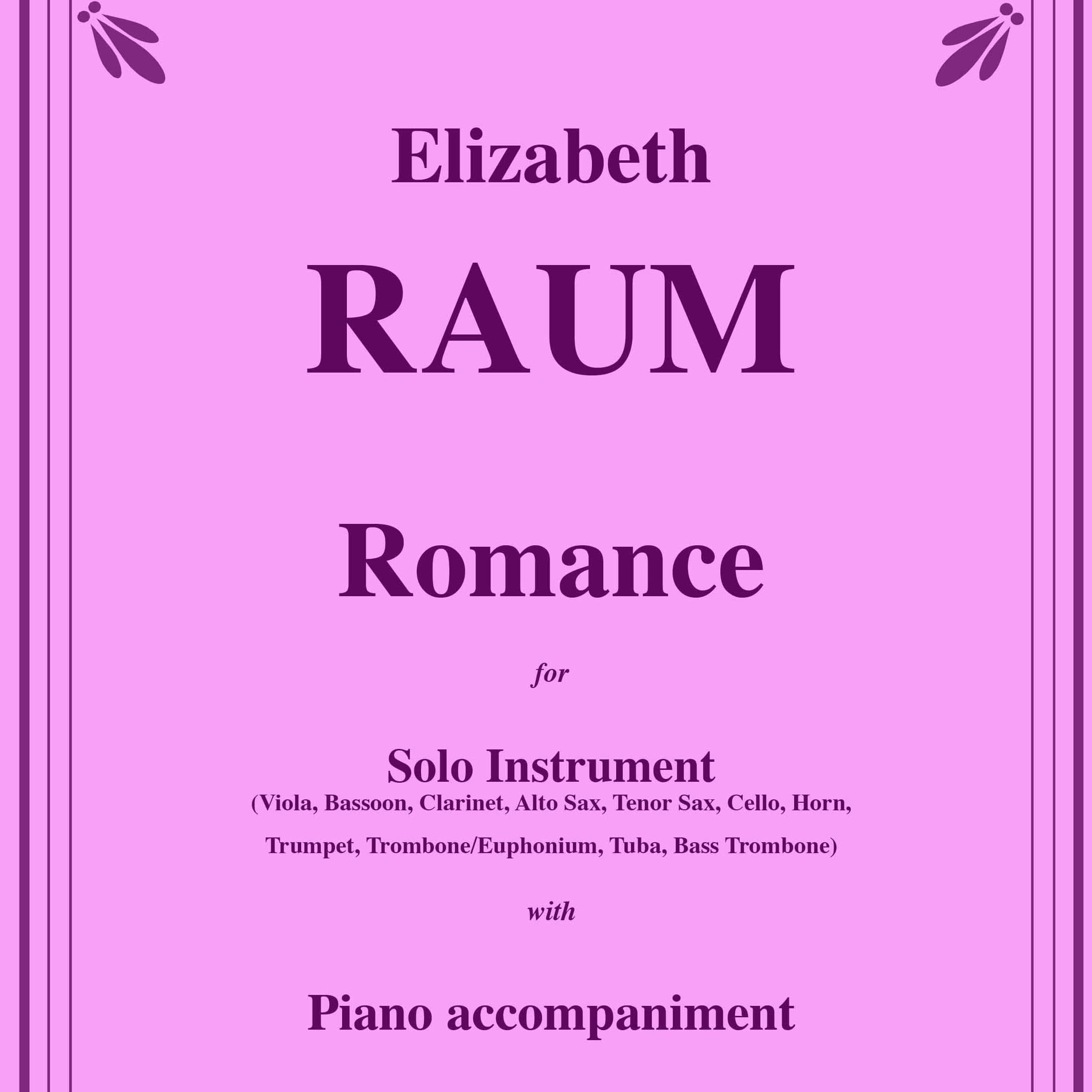 Romance for Solo Instrument with Piano accompaniment