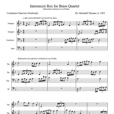 Intermezzi Rex for Brass Quartet