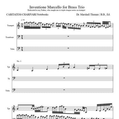 Inventione Marcello for Brass Trio