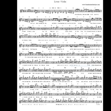 Lover - Piano/Vocal/Guitar
