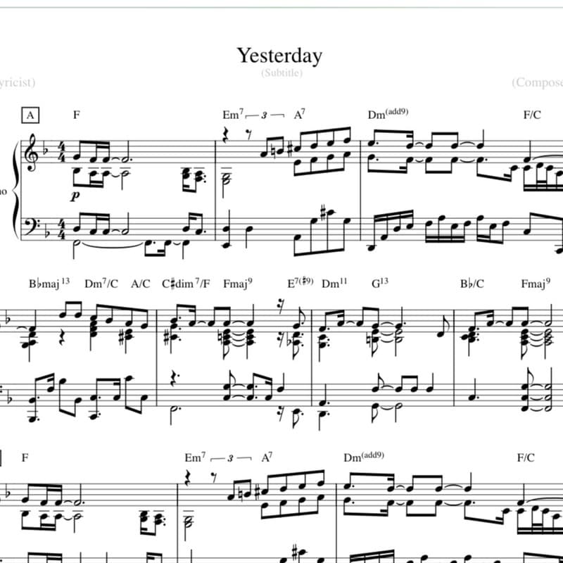 Yesterday (arr. Jacob Koller)