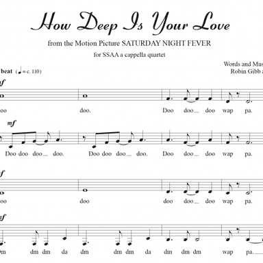 How Deep Is Your Love (arr. Julie Gaulke)