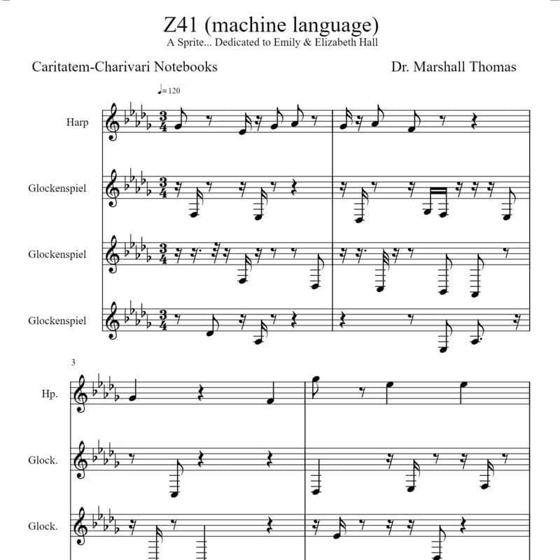 Z 41 (machine language) for Harp & Glockenspiels