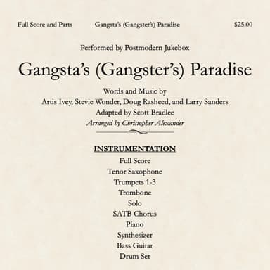 Gangsta's Paradise (arr. Christopher Alexander)