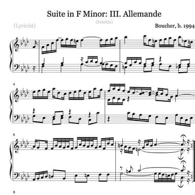 Suite in F Minor: III. Allemande