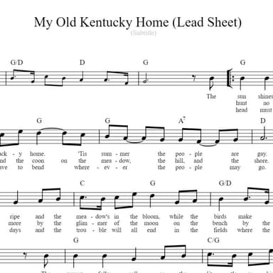 My Old Kentucky Home (arr. B. Scott Christmas)