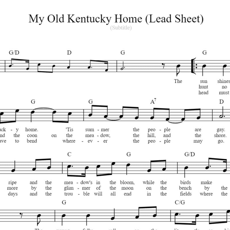 My Old Kentucky Home (arr. B. Scott Christmas)