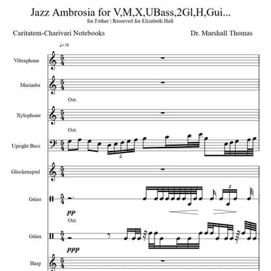 Jazz Ambrosia for Bass, Harp, Percussion...