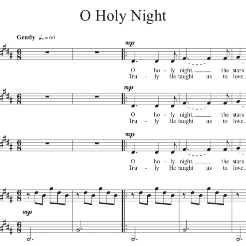 O Holy Night for SSA and piano (arr. Julie Gaulke)